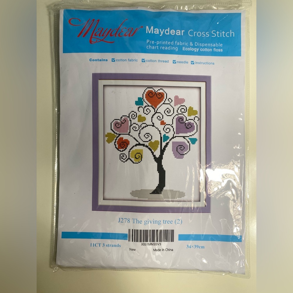 Maydear Cross Stitch The Giving Tree No. 2 Heart Theme Kit ‎ J278